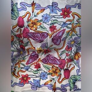 Vintage V Wear Virginia Slims 100% Silk Scarf